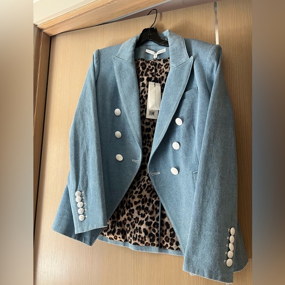 💙 SOLD 💙 NEW Veronica Beard Denim Double Breasted Blazer Miller Dickey size 14 - Picture 5 of 14